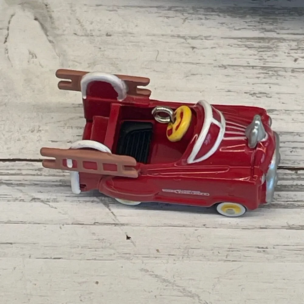 1996 Hallmark Miniature Fire Engine No. 1 Ornament - Cast Metal - Fire Truck Box
